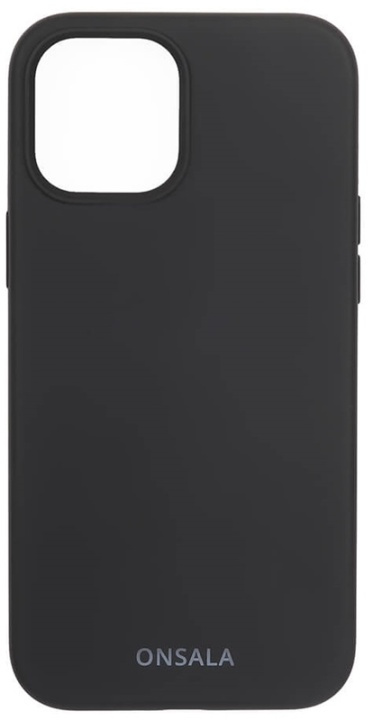 ONSALA Suojakuori Silikooni Black - iPhone 12 / 12 Pro ryhmässä ÄLYPUHELIMET JA TABLETIT / Puhelimen suojakotelo / Apple / iPhone 12 / Kuoret @ TP E-commerce Nordic AB (38-92446)