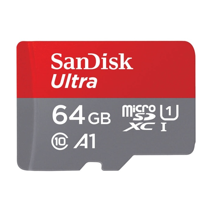 SANDISK MicroSDXC Foto Ultra 64GB 120MB/s UHS-I Adap ryhmässä KODINELEKTRONIIKKA / Tallennusvälineet / Muistikortit / MicroSD/HC/XC @ TP E-commerce Nordic AB (38-92506)