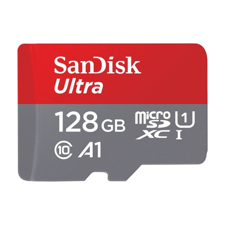 SANDISK MicroSDXC Foto Ultra 128GB 120MB/s UHS-I Adap ryhmässä KODINELEKTRONIIKKA / Tallennusvälineet / Muistikortit / MicroSD/HC/XC @ TP E-commerce Nordic AB (38-92507)