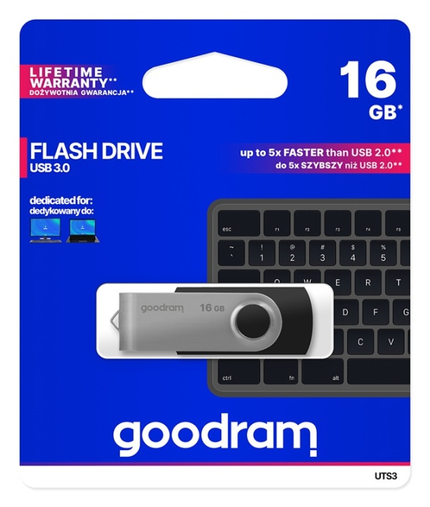 GoodRam TWISTER USB-Minne (16GB | USB3.0) ryhmässä KODINELEKTRONIIKKA / Tallennusvälineet / USB-muistitikku / USB 3.0 @ TP E-commerce Nordic AB (38-92585)