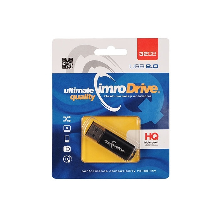 IMRO Pendrive BLACK 32GB ryhmässä KODINELEKTRONIIKKA / Tallennusvälineet / USB-muistitikku / USB 2.0 @ TP E-commerce Nordic AB (38-92600)