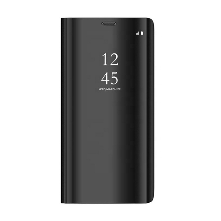 Smart Clear View - mobiilisuoja Huawei P20 Lite, musta ryhmässä ÄLYPUHELIMET JA TABLETIT / Puhelimen suojakotelo / Huawei @ TP E-commerce Nordic AB (38-92655)