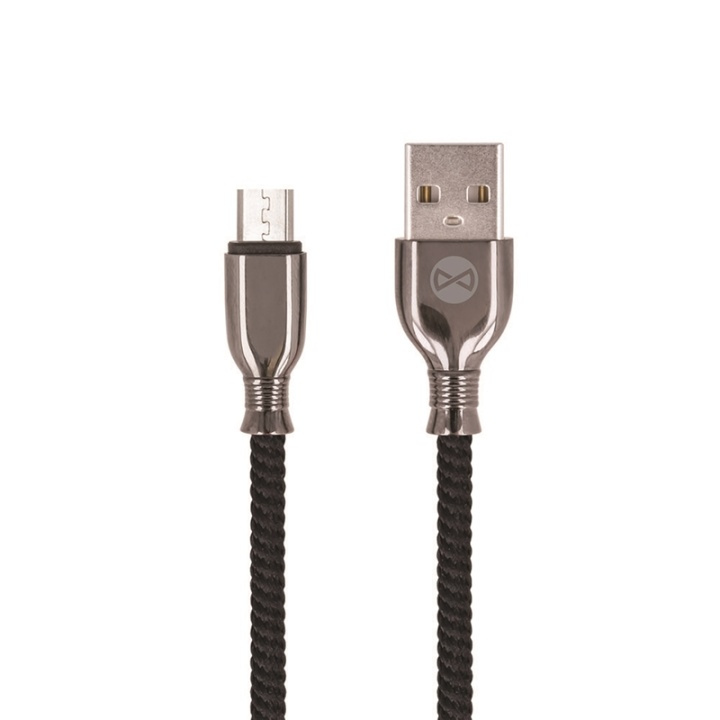 Forever Tornado - microUSB-kaapeli pikalataukseen (3A), 1m, musta ryhmässä ÄLYPUHELIMET JA TABLETIT / Laturit & Kaapelit / Kaapelit / MicroUSB-kaapelit @ TP E-commerce Nordic AB (38-92675)