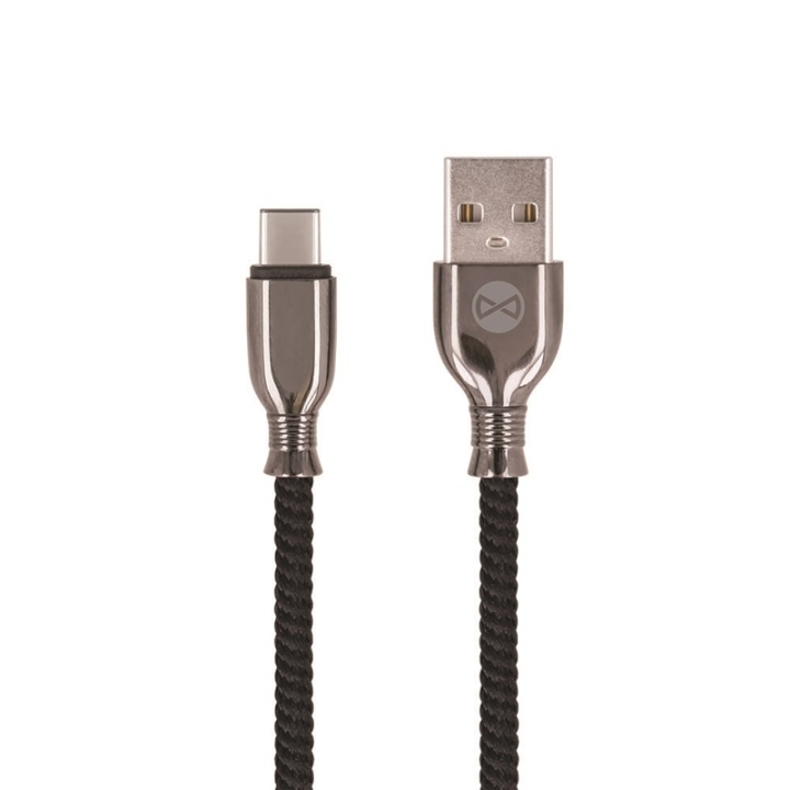 Forever Tornado - USB-C kabel för Snabbladdning (3A), 1m, Svart ryhmässä ÄLYPUHELIMET JA TABLETIT / Laturit & Kaapelit / Kaapelit / Tyyppi C -kaapelit @ TP E-commerce Nordic AB (38-92678)