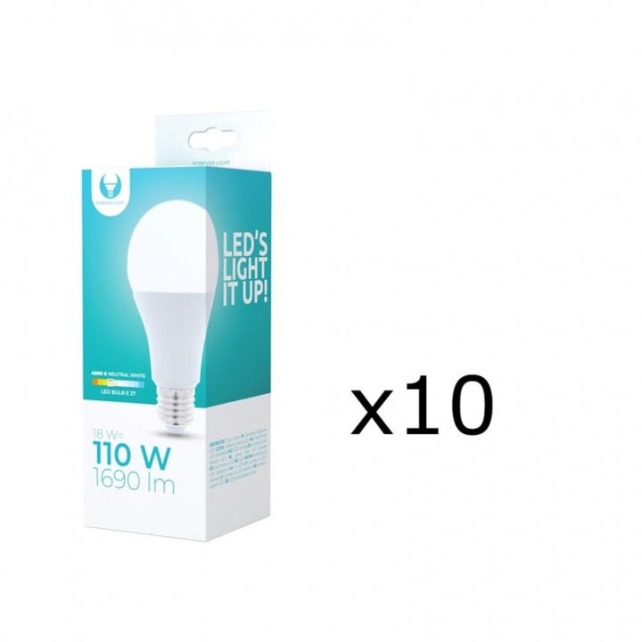 LED-lamppu E27, A65, 15W, 230V, 3000K 10-pack, Lämmin valkoinen ryhmässä KODINELEKTRONIIKKA / Valaistus / LED-lamput @ TP E-commerce Nordic AB (38-92778-PKT10)