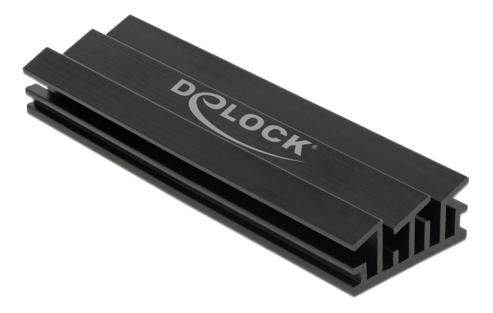 Delock Heat Sink 70 mm for M.2 module black ryhmässä TIETOKOONET & TARVIKKEET / Tietokoneen komponentit / Kovalevyt / Sovittimet & Tarvikkeet @ TP E-commerce Nordic AB (38-92812)