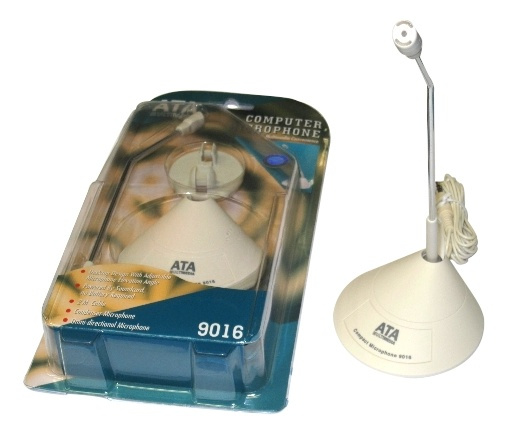 ATA Multimedia microphone, 2 m cable, 3,5 mm connector, 30 Hz - 16 kHz ryhmässä KODINELEKTRONIIKKA / Ääni & Kuva / Kädessä pidettävät mikrofonit @ TP E-commerce Nordic AB (38-93088)