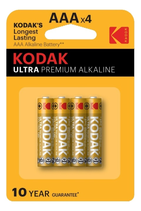 Kodak ULTRA premium alkaline AAA battery (4 pack) ryhmässä KODINELEKTRONIIKKA / Paristot & Laturit / Akut / AAA @ TP E-commerce Nordic AB (38-93091)
