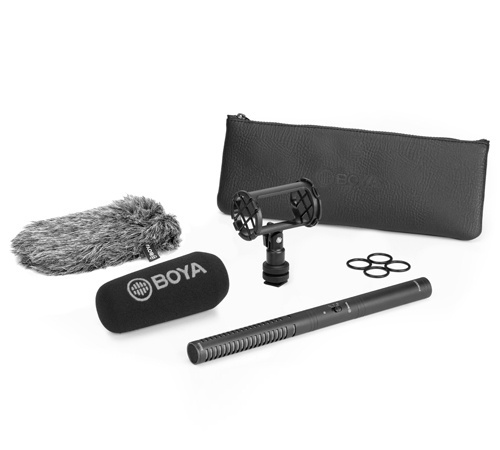 BOYA Professional Shotgun Microphone (Medium) ryhmässä KODINELEKTRONIIKKA / Ääni & Kuva / Kädessä pidettävät mikrofonit @ TP E-commerce Nordic AB (38-93102)