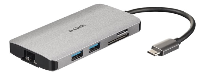8-in-1 USB-C Hub with HDMI/Ethernet/Card Reader/Power Delivery ryhmässä TIETOKOONET & TARVIKKEET / Kannettavat tietokoneet & tarvikkeet / Telakka @ TP E-commerce Nordic AB (38-93259)