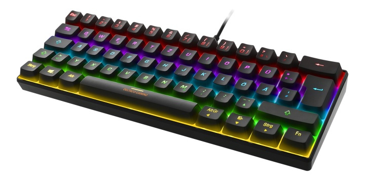 DELTACO GAMING mechanical keyboard with 60% layout, RGB, red switches ryhmässä TIETOKOONET & TARVIKKEET / GAMING / Näppäimistöt @ TP E-commerce Nordic AB (38-93296)