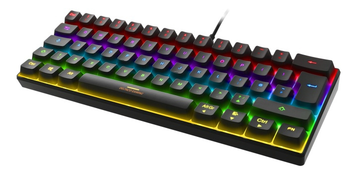 DELTACO GAMING mechanical keyboard with 60% layout, RGB, red switches ryhmässä TIETOKOONET & TARVIKKEET / GAMING / Näppäimistöt @ TP E-commerce Nordic AB (38-93297)