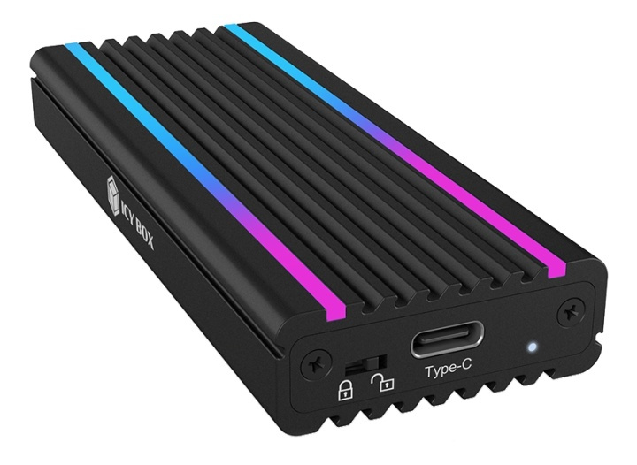 USB Type-C™ enclosure for M.2 NVMe SSD - RGB illuminated ryhmässä TIETOKOONET & TARVIKKEET / Tietokoneen komponentit / Kovalevyt / Sovittimet & Tarvikkeet @ TP E-commerce Nordic AB (38-93341)