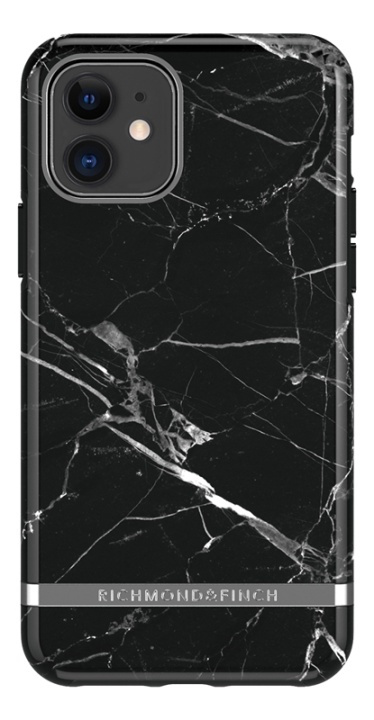 Richmond & Finch Black Marble, iPhone 11, silver details ryhmässä ÄLYPUHELIMET JA TABLETIT / Puhelimen suojakotelo / Apple / iPhone 11 / Kuoret @ TP E-commerce Nordic AB (38-93347)