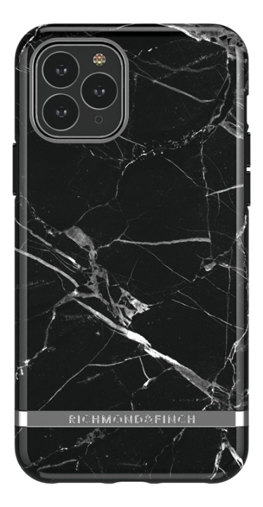 Richmond & Finch Black Marble, iPhone 11 Pro Max, silver details ryhmässä ÄLYPUHELIMET JA TABLETIT / Puhelimen suojakotelo / Apple / iPhone 11 Pro Max / Kuoret @ TP E-commerce Nordic AB (38-93349)