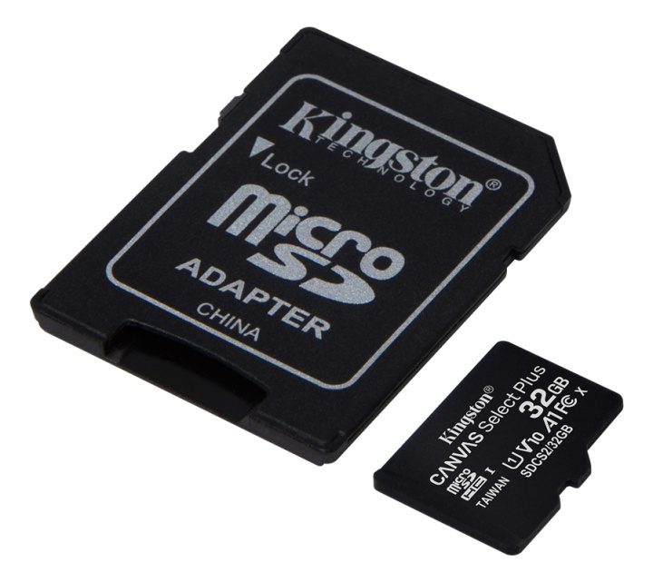 Kingston 32GB micSDHC Canvas Select Plus 100R A1 C10 Card + ADP ryhmässä KODINELEKTRONIIKKA / Tallennusvälineet / Muistikortit / MicroSD/HC/XC @ TP E-commerce Nordic AB (38-93377)