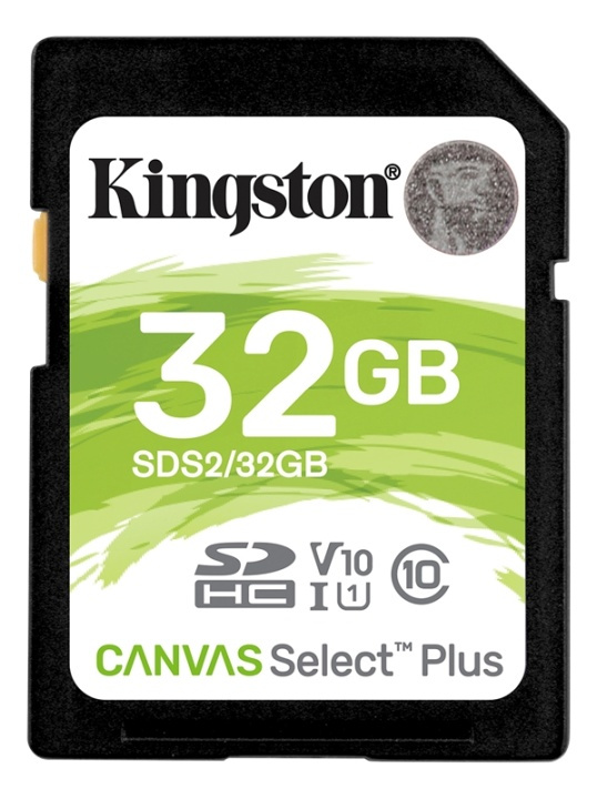 Kingston 32GB SDHC Canvas Select Plus 100R C10 UHS-I U1 V10 ryhmässä KODINELEKTRONIIKKA / Tallennusvälineet / Muistikortit / SD/SDHC/SDXC @ TP E-commerce Nordic AB (38-93384)