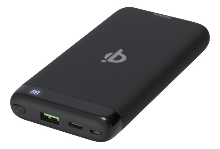 DELTACO varavirtalähde, 10000mAh, Qi 10W, USB-C PD, USB-A, pikalataus ryhmässä ÄLYPUHELIMET JA TABLETIT / Laturit & Kaapelit / Powerbanks @ TP E-commerce Nordic AB (38-93498)