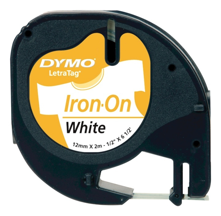 DYMO LetraTAG-raudoitusteippi tekstiili valkoinen 12mm, 2m ryhmässä TIETOKOONET & TARVIKKEET / Tulostimet & Tarvikkeet / Tulostimet / Tarratulostimet & Tarvikkeet / Teippi @ TP E-commerce Nordic AB (38-93514)