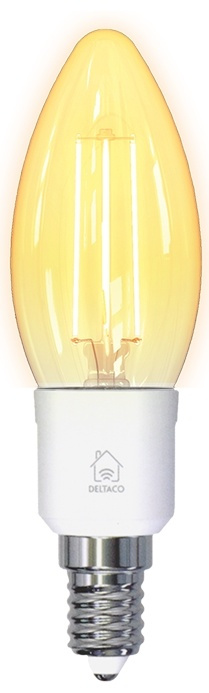 DELTACO SMART HOME LED-älylamppu, hehkulankajäljitelmä, E14, valkoinen ryhmässä KODINELEKTRONIIKKA / Valaistus / LED-lamput @ TP E-commerce Nordic AB (38-93548)
