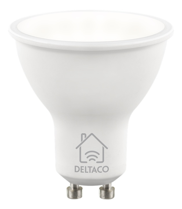 DELTACO SMART HOME LED-älylamppu, GU10, WiFI, 5W, 2700K-6500K, himm. ryhmässä KODINELEKTRONIIKKA / Valaistus / LED-lamput @ TP E-commerce Nordic AB (38-93552)