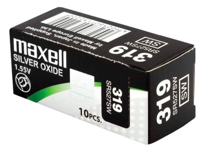 Maxell knappcellsbatteri, Silver-oxid, SR527SW (319), 1,55V, 10-pack ryhmässä KODINELEKTRONIIKKA / Paristot & Laturit / Akut / Nappiparistot @ TP E-commerce Nordic AB (38-93580)