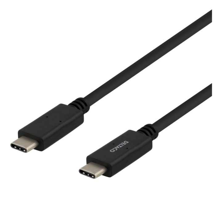 DELTACO USB-C-kaapeli, 1m, USB-IF:n sertifioima, 5Gbit/s, musta ryhmässä TIETOKOONET & TARVIKKEET / Kaapelit & Sovittimet / USB / USB-C @ TP E-commerce Nordic AB (38-93646)