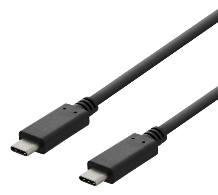 DELTACO USB 2.0 -kaapeli, Type C - Type C, 1m, musta ryhmässä TIETOKOONET & TARVIKKEET / Kaapelit & Sovittimet / USB / USB-C @ TP E-commerce Nordic AB (38-93654)