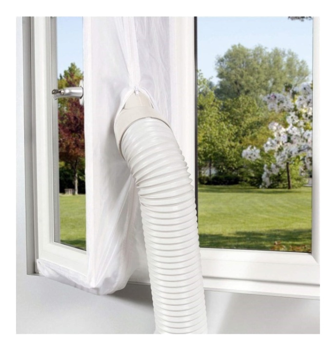 DELTACO SMART HOME ilmastointilaitteen ikkunatiiviste, valkoinen ryhmässä KOTI, TALOUS JA PUUTARHA / Tuulettimet ja ilmastointilaitteet / Ilmanviilennin ja AC @ TP E-commerce Nordic AB (38-93680)