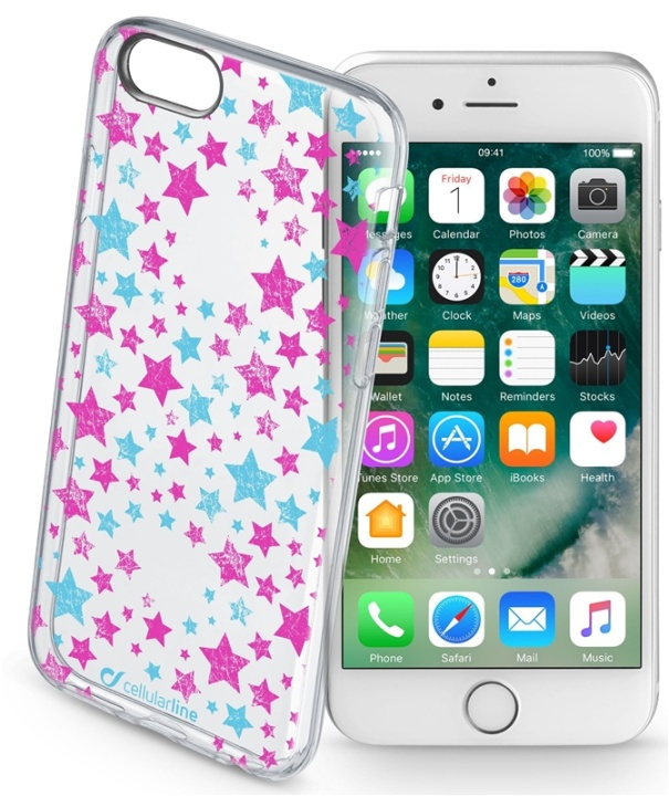 CellularLine Stars, TPU kotelo iPhone 6/6S ryhmässä ÄLYPUHELIMET JA TABLETIT / Puhelimen suojakotelo / Apple / iPhone 6/6S / Suoja @ TP E-commerce Nordic AB (38-94003)