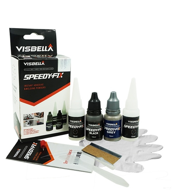 Visbella Speedy Fix - Useimpien materiaalien nopea kiinnitys - musta, harmaa ryhmässä AUTO / Auton puhdistus @ TP E-commerce Nordic AB (38-94067)