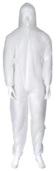 Protective Coverall - engångs overall med huva, Vit ryhmässä URHEILU, VAPAA-AIKA JA HARRASTUS / Tarvikkeet / Muut tarvikkeet @ TP E-commerce Nordic AB (38-94606)