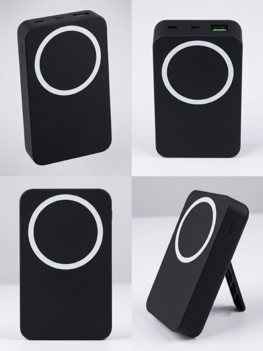 MagSafe powerbank with 10000 mAh, black ryhmässä ÄLYPUHELIMET JA TABLETIT / Laturit & Kaapelit / Powerbanks @ TP E-commerce Nordic AB (38-94872)