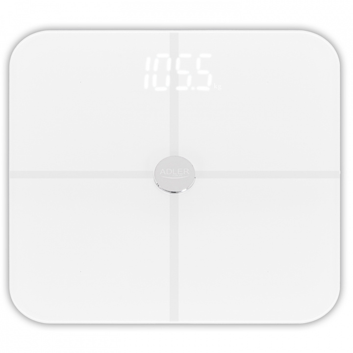 Adler AD 8187 White Smart bathroom scale ryhmässä KOTI, TALOUS JA PUUTARHA / Kylpyhuone / Henkilövaa\'at @ TP E-commerce Nordic AB (38-94913)