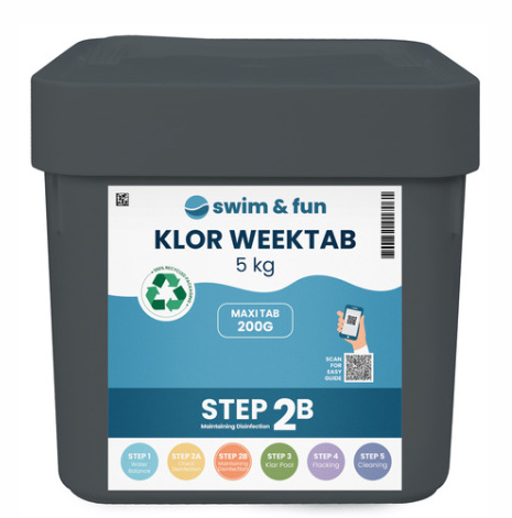 Klor WeekTab 200 g, 5 kg ryhmässä KOTI, TALOUS JA PUUTARHA / Puutarhatuotteet / Uima-allas & Tarvikkeet / #SAKNAS! @ TP E-commerce Nordic AB (38-94964)