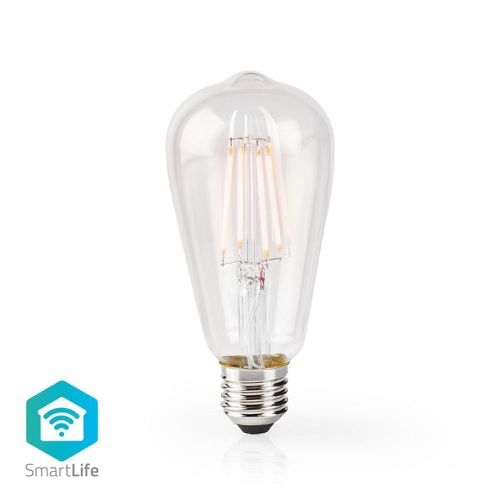 Nedis SmartLife LED Filamenttilamppu | Wi-Fi | E27 | 500 lm | 5 W | Lämmin Valkoinen | 2700 K | Lasi | Android™ / IOS | ST64 | 1 kpl ryhmässä KOTI, TALOUS JA PUUTARHA / Älykodit / Älykäs valaistus @ TP E-commerce Nordic AB (38-95296)