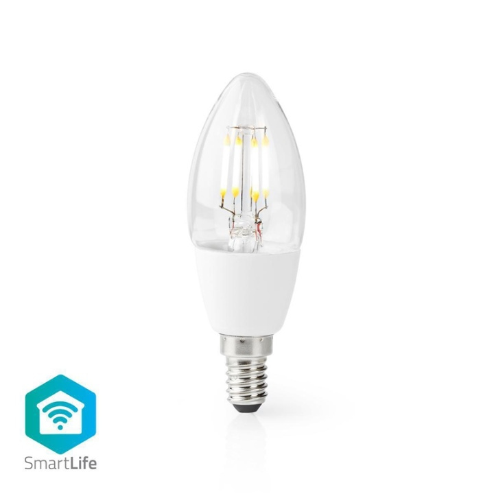 Nedis SmartLife LED Filamenttilamppu | Wi-Fi | E14 | 400 lm | 5 W | Lämmin Valkoinen | 2700 K | Lasi | Android™ / IOS | Kynttilä | 1 kpl ryhmässä KOTI, TALOUS JA PUUTARHA / Älykodit / Älykäs valaistus @ TP E-commerce Nordic AB (38-95304)