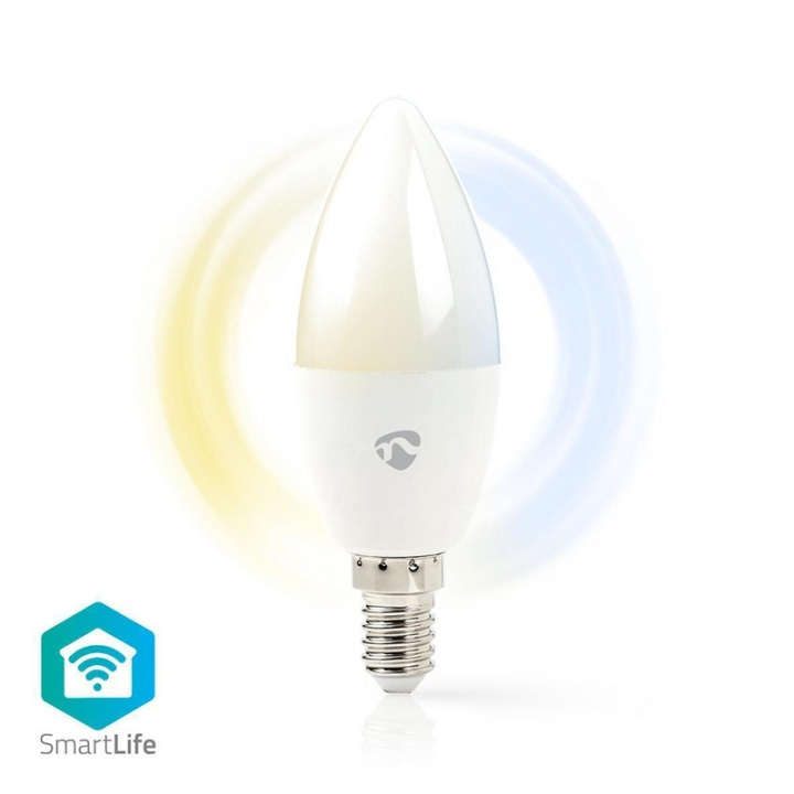 SmartLife LED-Lamppu | Wi-Fi | E14 | 350 lm | 4.5 W | Kylmä Valkoinen / Lämmin Valkoinen | 2700 - 6500 K | Energialuokka: G | Android™ / IOS | Kynttilä | 1 kpl ryhmässä KOTI, TALOUS JA PUUTARHA / Älykodit / Älykäs valaistus @ TP E-commerce Nordic AB (38-95321)