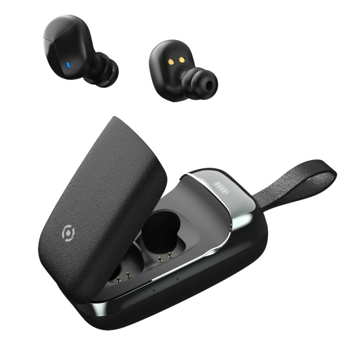 Celly Flip1 True Wireless Headset Earbuds, Svart ryhmässä KODINELEKTRONIIKKA / Ääni & Kuva / Kuulokkeet & Tarvikkeet / Kuulokkeet @ TP E-commerce Nordic AB (38-95481)