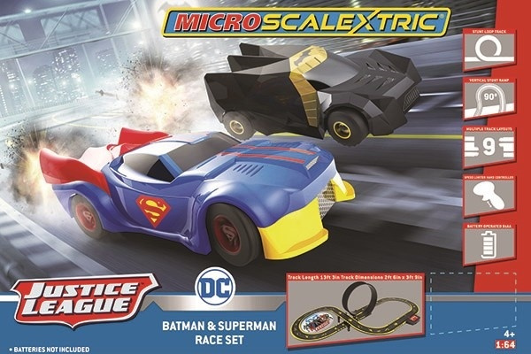 Bilbana Micro Scalextric Justice League - Batman mot Superman ryhmässä LELUT, TUOTTEET LAPSILLE JA VAUVOILLE / Radio-ohjattava / Autoradat / Radat @ TP E-commerce Nordic AB (38-95502)