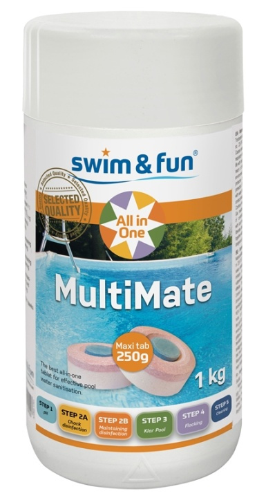 MultiMate Chlorine Tab 250g 1 kg ryhmässä KOTI, TALOUS JA PUUTARHA / Puutarhatuotteet / Uima-allas & Tarvikkeet / #SAKNAS! @ TP E-commerce Nordic AB (38-95673)