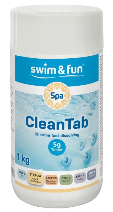 Spa CleanTab 5 gr, 1 kg ryhmässä KOTI, TALOUS JA PUUTARHA / Puutarhatuotteet / Uima-allas & Tarvikkeet / #SAKNAS! @ TP E-commerce Nordic AB (38-95745)