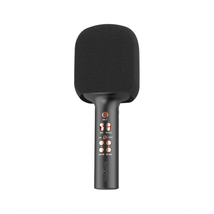 Maxlife MXBM-600 - Langaton karaokemikrofoni sisäänrakennetulla kaiuttimella, musta ryhmässä KODINELEKTRONIIKKA / Ääni & Kuva / Kädessä pidettävät mikrofonit @ TP E-commerce Nordic AB (38-95930)