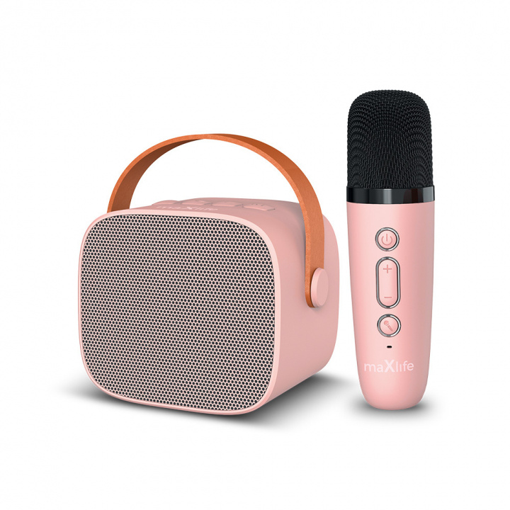 Maxlife MXKS-100 karaokesetti Bluetoothilla, vaaleanpunainen ryhmässä KODINELEKTRONIIKKA / Ääni & Kuva / Kädessä pidettävät mikrofonit @ TP E-commerce Nordic AB (38-95931)