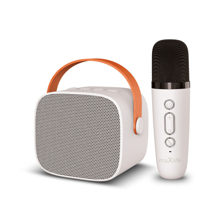 Maxlife MXKS-100 karaokesetti Bluetoothilla, valkoinen ryhmässä KODINELEKTRONIIKKA / Ääni & Kuva / Kädessä pidettävät mikrofonit @ TP E-commerce Nordic AB (38-95932)