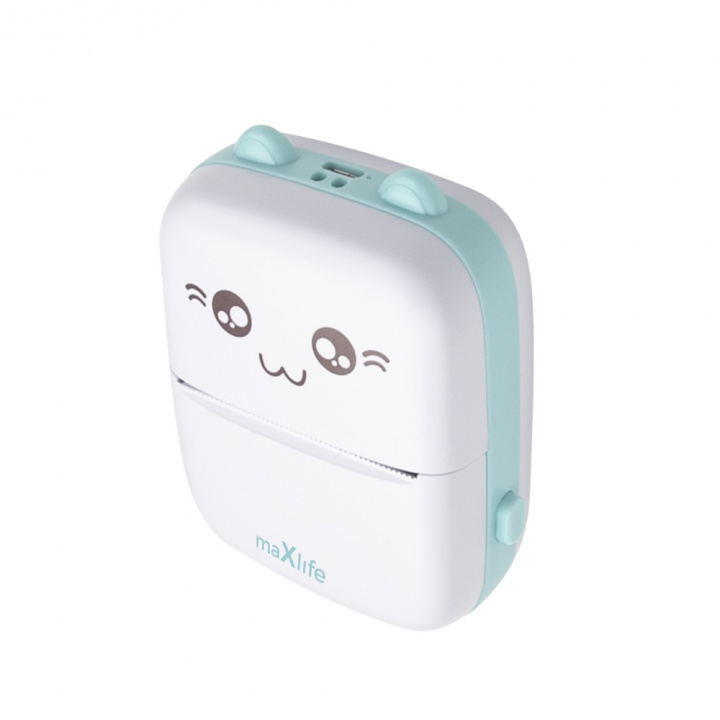 Maxlife MXTP-100 Lämpötulostin - kannettava minitulostin Bluetoothilla, sininen ryhmässä URHEILU, VAPAA-AIKA JA HARRASTUS / Hauskat tavarat / Älylaitteet @ TP E-commerce Nordic AB (38-95936)
