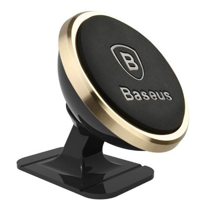Baseus 360 Magnetisk Mobilhållare till bil Guld ryhmässä AUTO / Matkapuhelinteline / Matkapuhelinteline Älypuhelimille @ TP E-commerce Nordic AB (38-95994)
