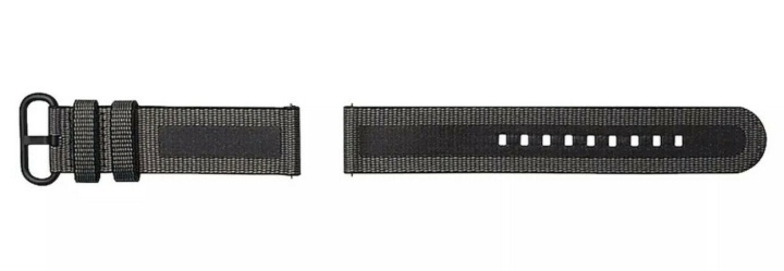Strap Studio tekstiilikellonauha Active 20mm, musta ryhmässä URHEILU, VAPAA-AIKA JA HARRASTUS / Urheilu- ja sykekellot / Tarvikkeet @ TP E-commerce Nordic AB (38-96043)