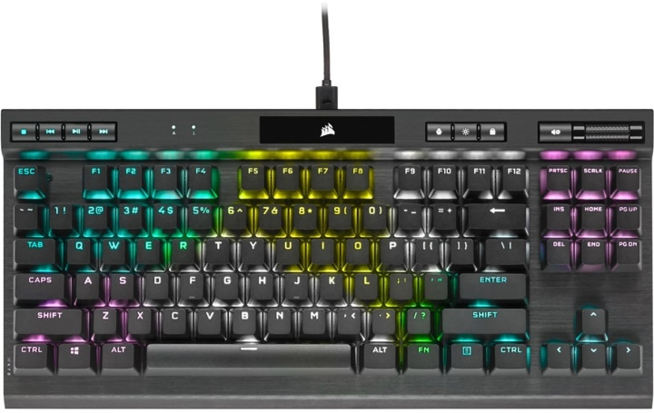 Corsair K70 TKL RGB CS MX Red Gamingtangentbord ryhmässä TIETOKOONET & TARVIKKEET / GAMING / Näppäimistöt @ TP E-commerce Nordic AB (38-96283)