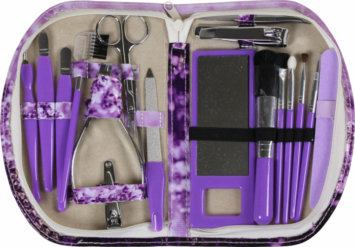 Wellys 18 Pieces Manicure Set, Purple ryhmässä KAUNEUS JA TERVEYS / Manikyyri/Pedikyyri / Kynsikit @ TP E-commerce Nordic AB (38-96585)